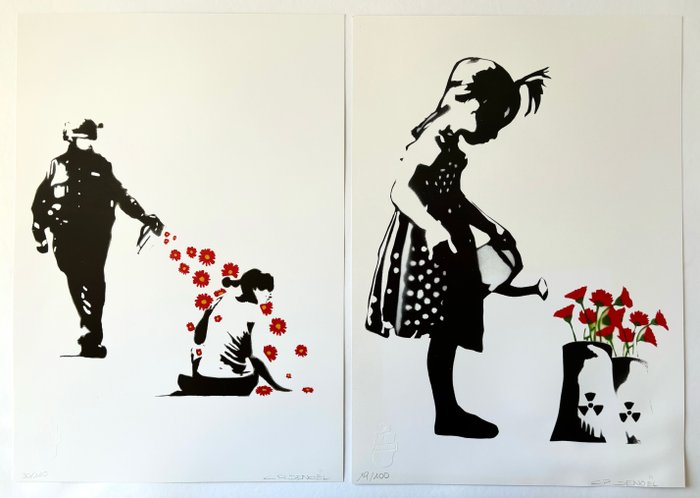 CANNED (Charlotte Parenteau-Denoël) - Flower power + Little girl with watering can