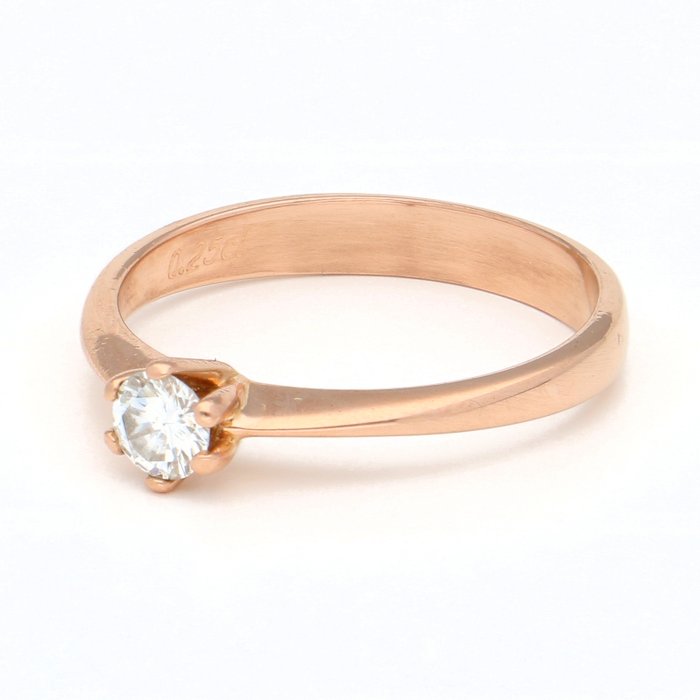 Ingen mindstepris - Ring - 18 kraat Rosaguld Diamant (Natur)