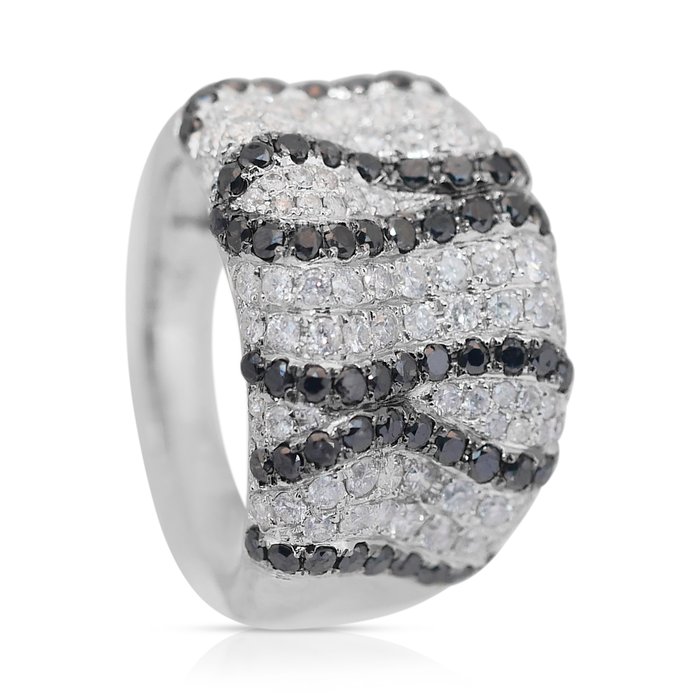 Ring - 18 kraat Hvidguld -  2.49ct. tw. Diamant (Natur) - Diamant