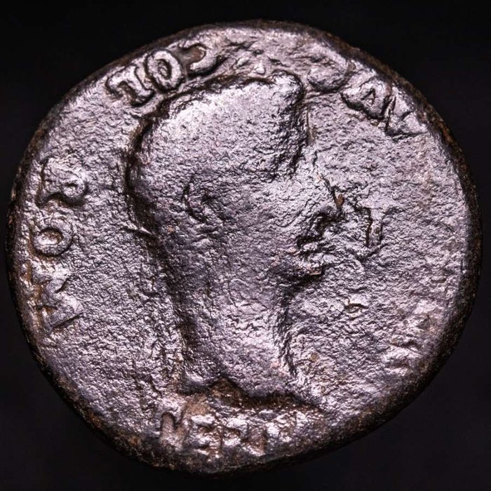 Hispania, Colonia Romula. Tiberius (AD 14-37). Dupondius minted in memoriam of Augustus and Livia in Colonia Romula mint (actual Sevilla city).  (Ingen mindstepris)