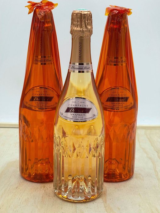 Vranken, Vranken, Cuvée Diamant Brut - Champagne Rosé - 3 Flasker (0,75 L)