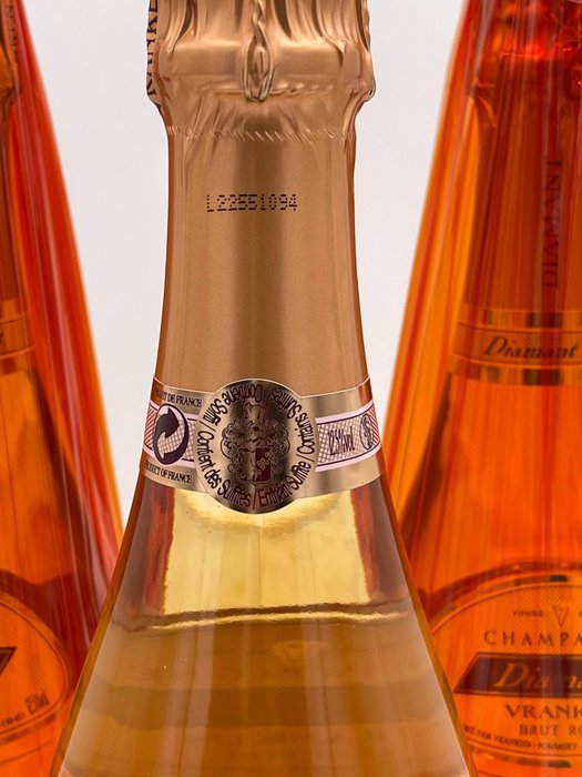 Vranken, Vranken, Cuvée Diamant Brut - Champagne Rosé - 3 Flasker (0,75 L)