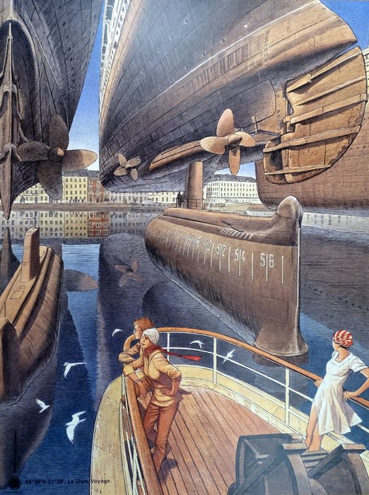 Schuiten François - 1 Offset Print - Le Livre Voyage - 2004