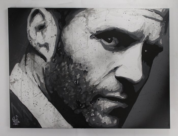 Jason Statham - Handpainted and signed painting - by artist Vincent Mink - Portrait