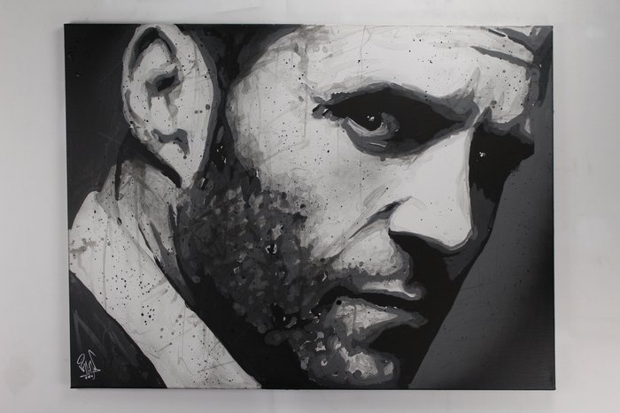 Jason Statham - Handpainted and signed painting - by artist Vincent Mink - Portrait