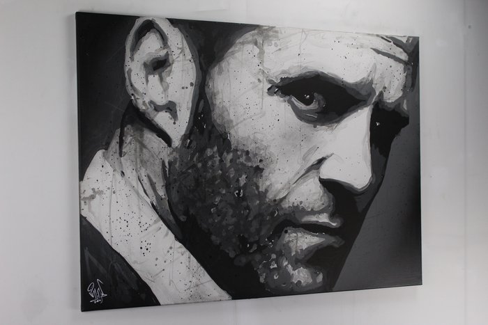 Jason Statham - Handpainted and signed painting - by artist Vincent Mink - Portrait