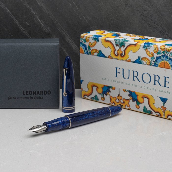 Leonardo Officina Italiana - Furore Blu - silver plated finish - Fyldepen