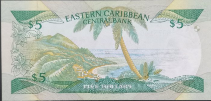 Østlige caribiske stater. - 5 x 5 Dollars - various dates - Pick 18, 31, 42 (3)  (Ingen mindstepris)