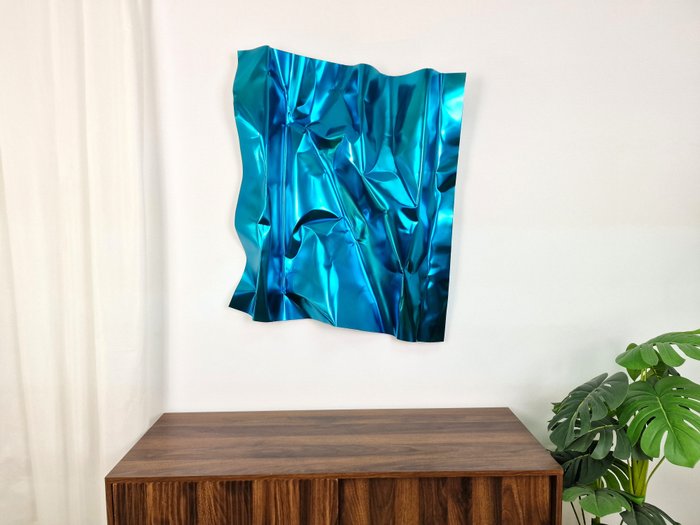 José Soler Art - Steel Silk. Turquoise Blue - XL