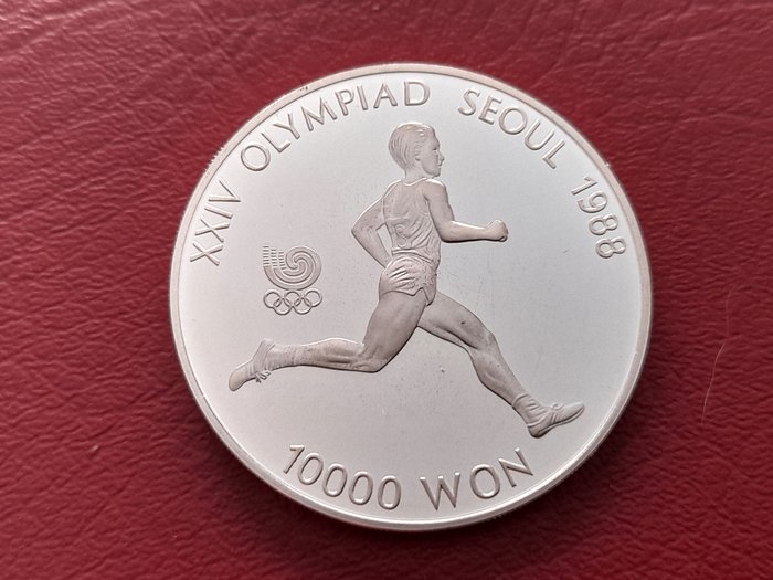 Sydkorea. 10 000 Won 1986, Olympic Games Seoul Proof  (Ingen mindstepris)