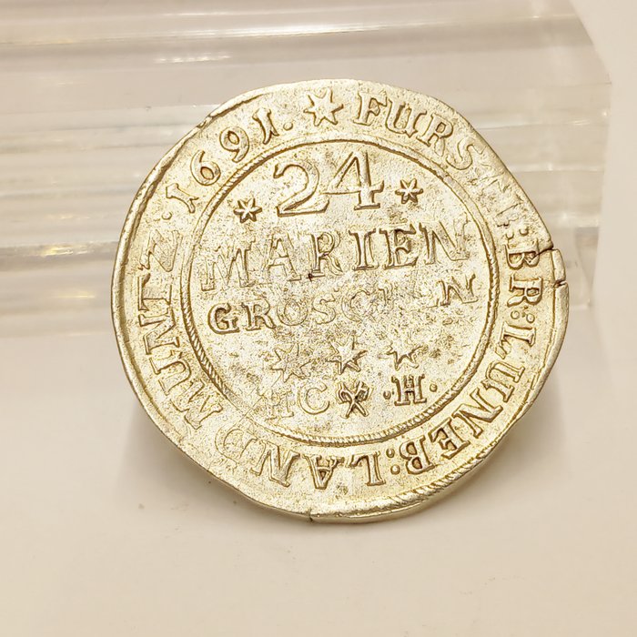 Braunschweig-Lüneburg 24 Mariengroschen (2/3 Thaler) 1691