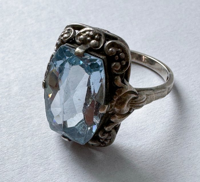 Ingen mindstepris - Ring Sølv - Art Deco, Spinel