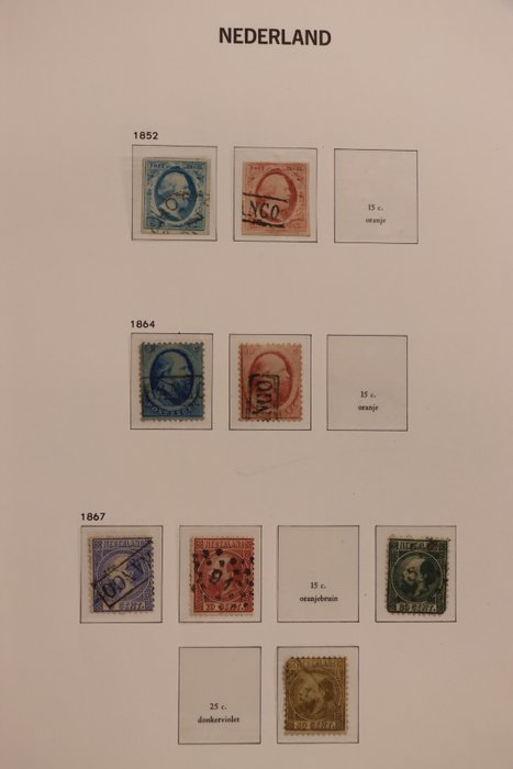 Holland 1852/1945 - Samling i DAVO-LX album - velfyldt klassiker med smukke frimærker - tête-bêche, frimærker,