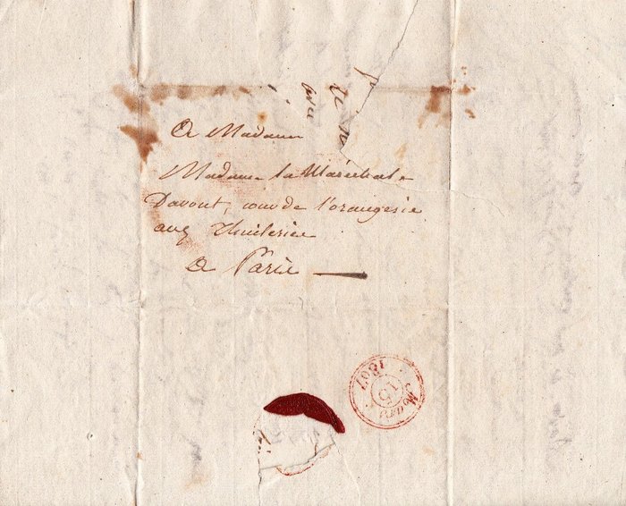 [Napoléon / Campagne de Pologne] Louis-Nicolas Davout [Maréchal d'Empire] - Lettre autographe signée à sa femme après la bataille d'Eylau - 1807