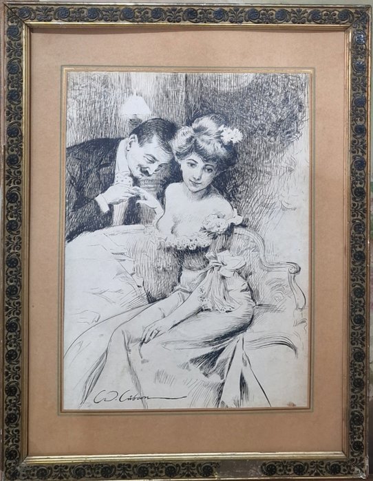 Charles Dana Gibson (1867-1944) - Corteggiamento - NO RESERVE