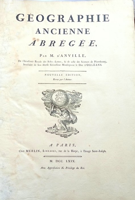 Anville - Atlas géographie ancienne abrégée - 1769