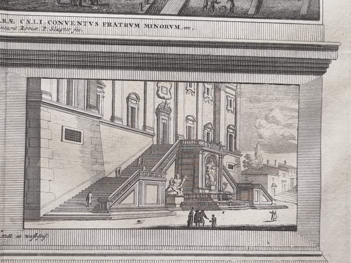 Italien - Rom; François Halma / Lievin Cruyl - Beschryving van Nieuw / Vedute di Roma - Prospectus Capitolii Romani, Campidoglio - 1701-1720