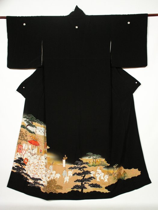 Tomesode 留袖 FØRSTE KIMONO Smuk kimono - Silke - Japan - Shōwa-periode (1926-1989)