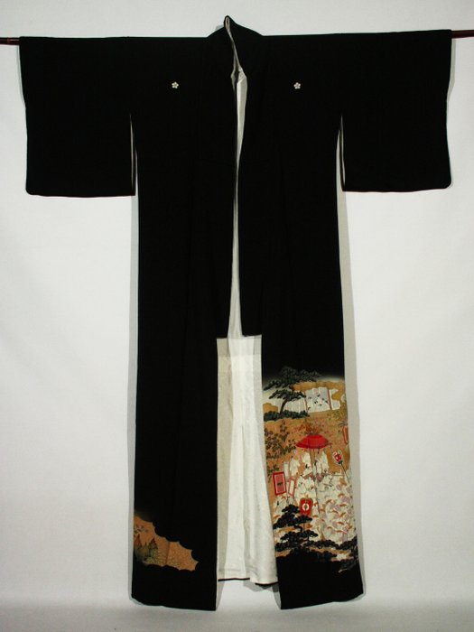 Tomesode 留袖 FØRSTE KIMONO Smuk kimono - Silke - Japan - Shōwa-periode (1926-1989)