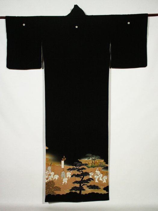 Tomesode 留袖 FØRSTE KIMONO Smuk kimono - Silke - Japan - Shōwa-periode (1926-1989)