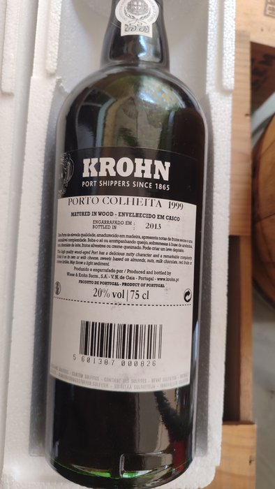 Krohn Port: 2007 Vintage  1999 Colheita - Flasket 2007 -  Porto  - 2 Flasker (0,75 L)