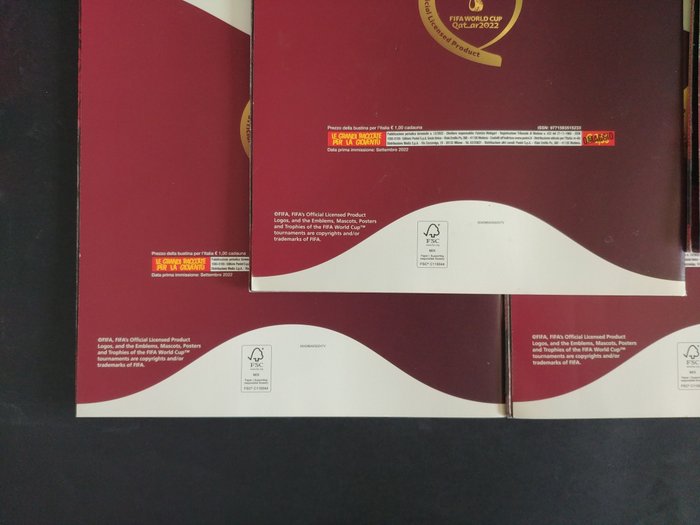 2022 Panini 3 box sigillati World Cup Qatar 2022 + 4 album vuoti Sealed box - Næsten så god som ny (NM)