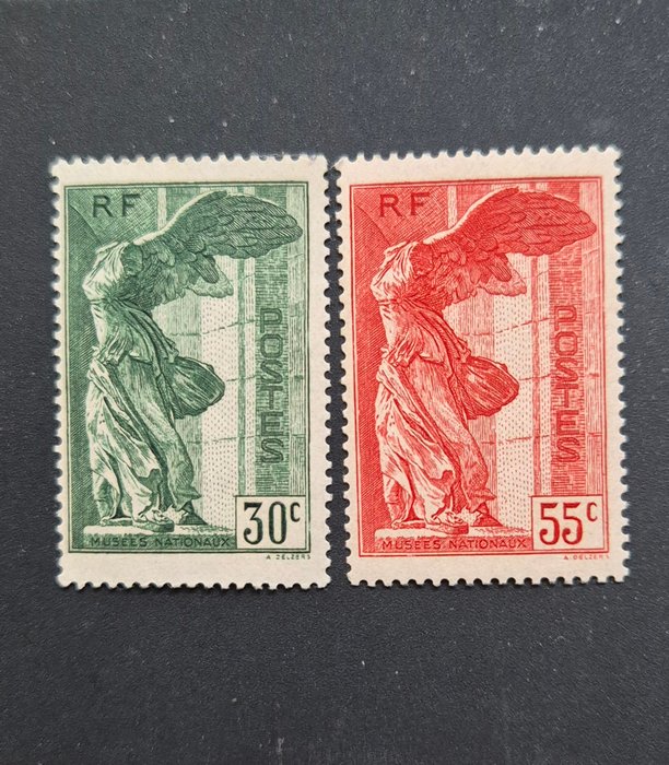 Frankrig 1937/1937 - 2 Samothrake ** Luksus (inklusive 354 signerede Calvès) + Sjældent blad fra Louvres 1 dag - YT