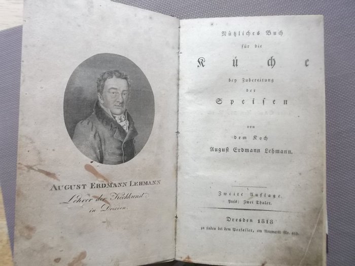 August Erdman Lehmann - Nützliches Buch für die Küche bey Zubereitung der Speisen - 1818