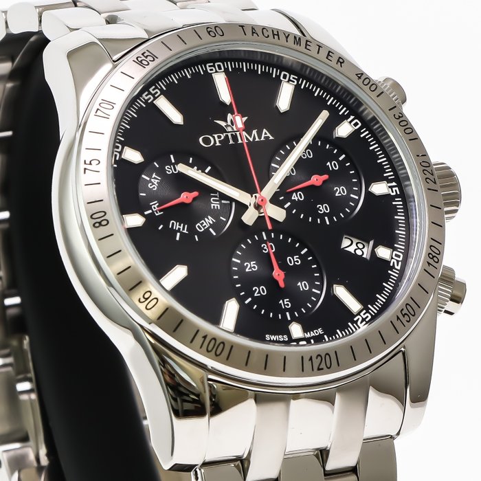 Optima - Swiss Chronograph - OSC432-SS-3 - Ingen mindstepris - Mænd - 2011-nu