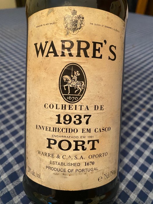 1937 Warre's - Colheita Port - Flasket 1991 -  Porto  - 1 Flaske (0,75L)