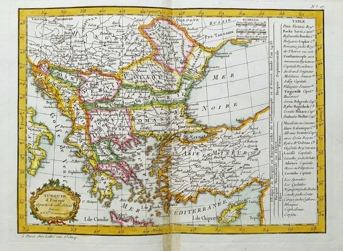 Europa - Grækenland / Tyrkiet / Balkan / Athen / Kreta; G Rizzi Zannoni / Janvier / Lattre - Turquie d'Europe - 1761-1780