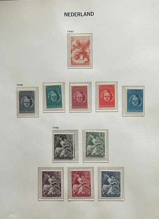 Holland 1945/2000 - Smuk MNH-samling i tre DAVO-albums - NVPH 2025 nr 443-1950