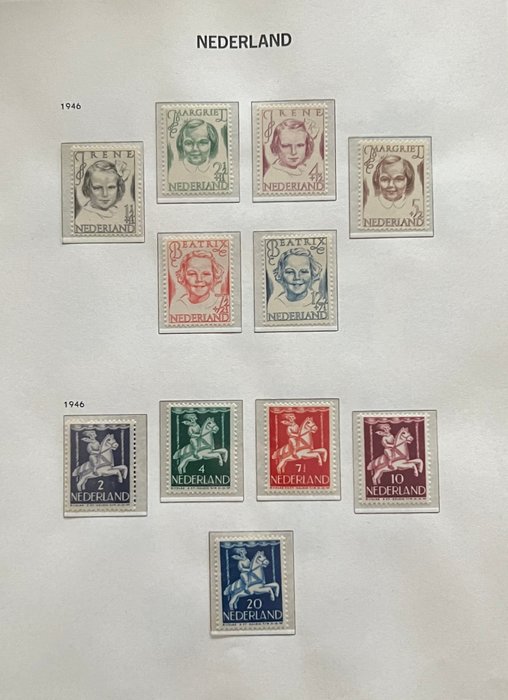 Holland 1945/2000 - Smuk MNH-samling i tre DAVO-albums - NVPH 2025 nr 443-1950