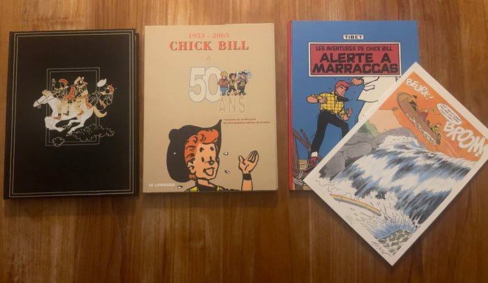 Chick Bill - 3x C + ex-libris + dédicace - EO/TL - 3 Album - 1984/2003