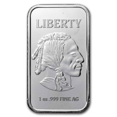 Verden. Silver Bar American Buffalo Barren , 1 Oz (.999)  (Ingen mindstepris)