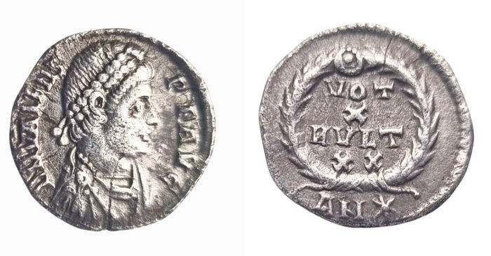 Romarriket. Valens (AD 364-378). Siliqua 367 - 375AD  (Ingen mindstepris)