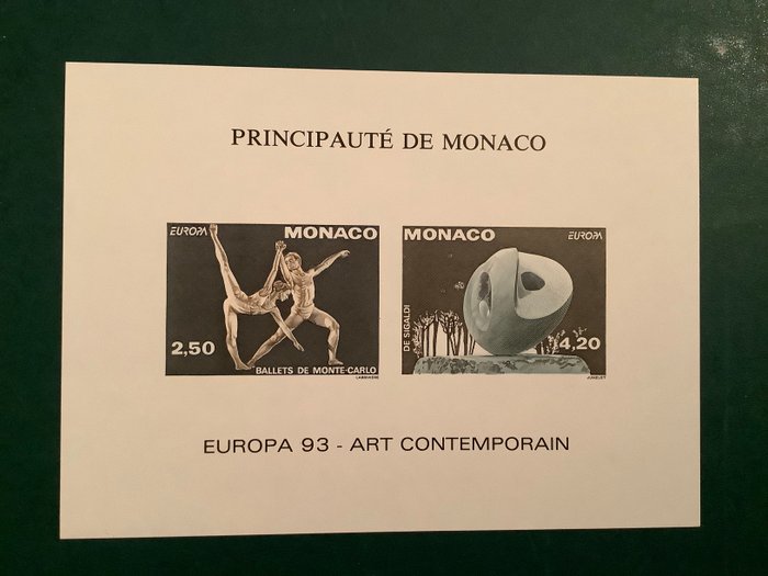 Monaco 1993 - Uperforeret blok speciel Europa CEPT - Yvert bloc speciale 20a