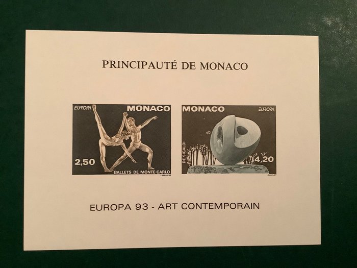 Monaco 1993 - Uperforeret blok speciel Europa CEPT - Yvert bloc speciale 20a