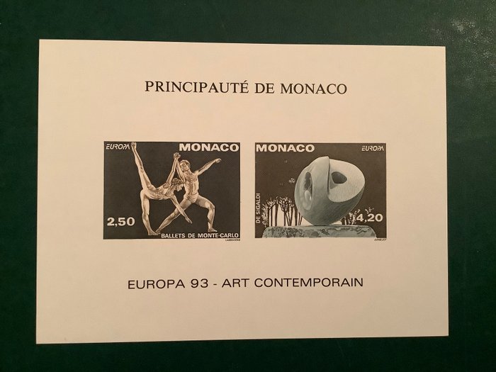 Monaco 1993 - Uperforeret blok speciel Europa CEPT - Yvert bloc speciale 20a