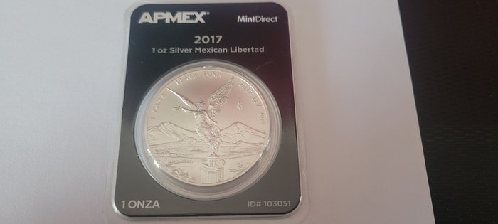 Mexico. 1 Onza 2017  Libertad - emballage MintDirect  1 Oz (.999)  (Ingen mindstepris)