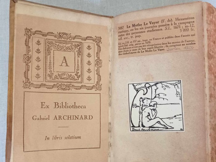 François de La Mothe Le Vayer - Hexameron rustique ou Les Six journées passées à la campagne entre des personnes studieuses - 1671