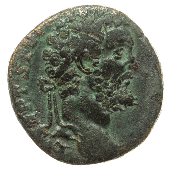 Romarriket Septimius Severus (AD 193-211) Sestertius (Hercules  Bacchus) Rome mint 194 AD / RIC 666 or 669a; Very Rare!