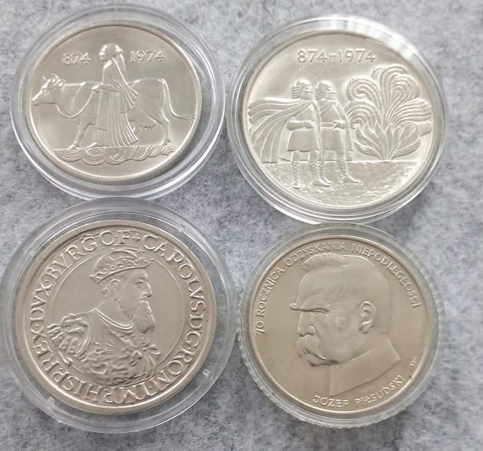 Europa Various Denominations 1974/1988 (4 coins)  (Ingen mindstepris)