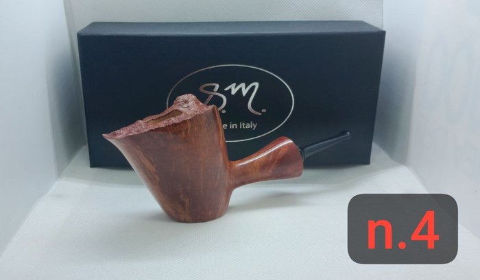 S.M. Pipe - free handmade liscia, OMAGGIO curapipe - Pipe - Bruyerepibe, ebonit