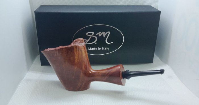 S.M. Pipe - free handmade liscia, OMAGGIO curapipe - Pipe - Bruyerepibe, ebonit