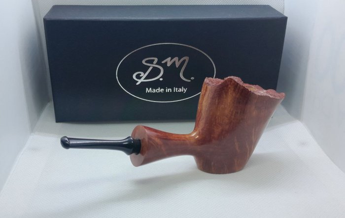 S.M. Pipe - free handmade liscia, OMAGGIO curapipe - Pipe - Bruyerepibe, ebonit