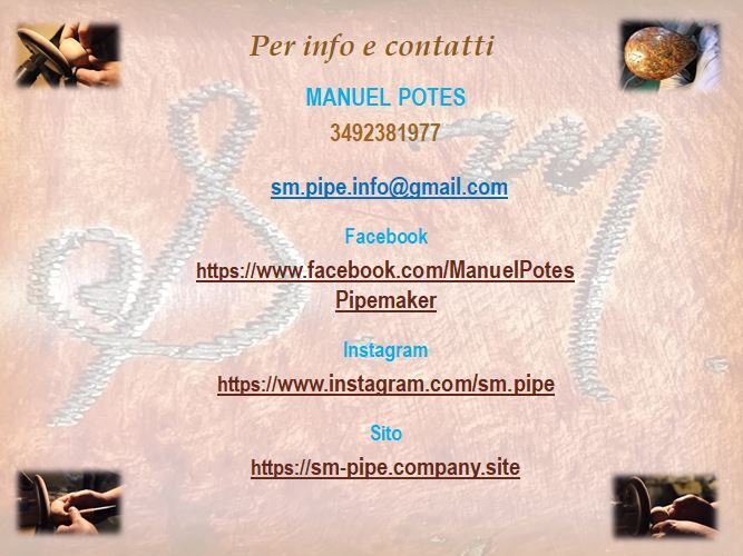 S.M. Pipe - free handmade liscia, OMAGGIO curapipe - Pipe - Bruyerepibe, ebonit