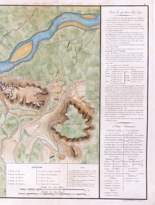 Europa - Spanien / Catalonien / Lleida; Suchet - Plan de Lerida assiégé et pris d'assaut le 13 Mai 1810 (...) - 1828