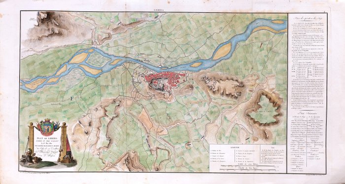 Europa - Spanien / Catalonien / Lleida; Suchet - Plan de Lerida assiégé et pris d'assaut le 13 Mai 1810 (...) - 1828