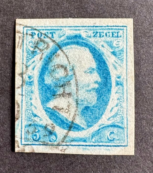 Holland 1852 - Kong Willem III, første nummer bred/meget bredkantet. - NVPH 1e, 1k, 1l